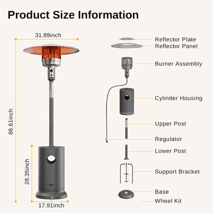 50,000 BTU Patio Heater — product view 9