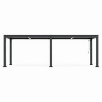 All-Aluminum Louvered Pergola 12 Ft X 24 Ft, Outdoor Pergola with Adjustable Louvered Roof, Reinforced Aluminum Frame, Integrated Drainage System, Hardtop Gazebo for Patio, Deck, Gray — product view 4