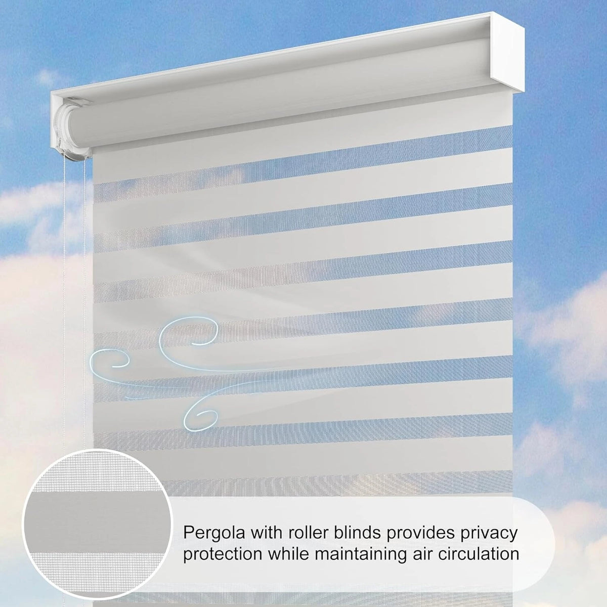 Louvered Pergola Modern White Pergola with Adjustable Roof for Deck Backyard Garden — product view 13